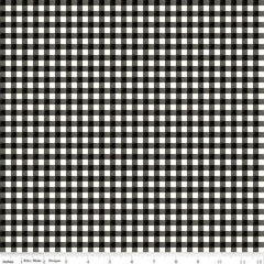 Charming Christmas Black Gingham Yardage by Kelsey Carlson for Riley Blake Designs