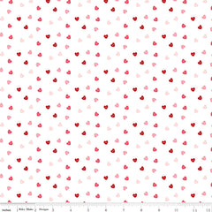 Sew In Love White Hearts Yardage by Dani Mogstad for Riley Blake Designs