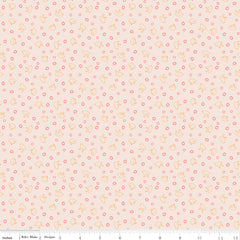 Farmer's Daughter Coral Baby Chicks Background Yardage by Lori Holt for Riley Blake Designs