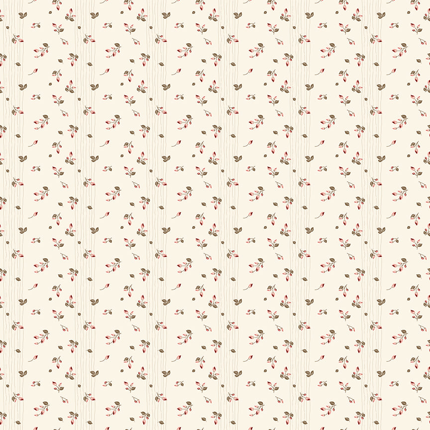 Renew by Gervais Latte Rosebuds Yardage by Sandy Gervais for Riley Blake Designs