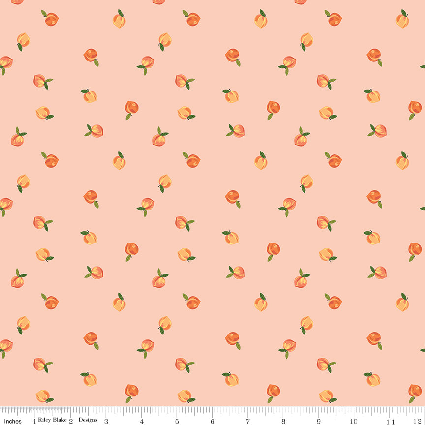 Southern Charm Peaches 'N Cream Peaches Yardage by RBD Designers for Riley Blake Designs