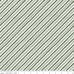 Holiday Spirit Green Stripe Yardage by Lisa Audit for Riley Blake Designs