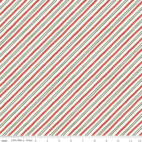 Holiday Spirit Multi Stripe Yardage by Lisa Audit for Riley Blake Designs
