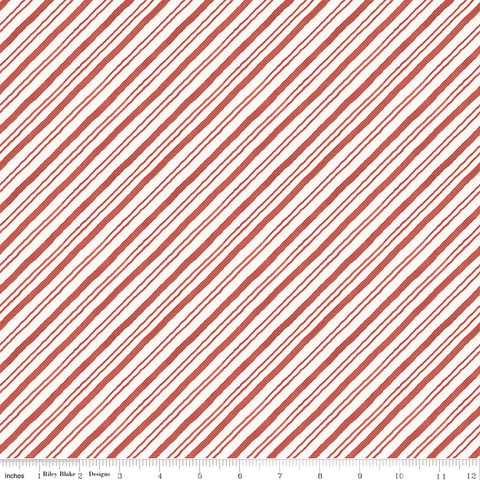 Holiday Spirit Red Stripe Yardage by Lisa Audit for Riley Blake Designs