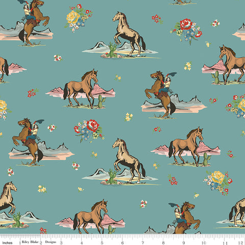 Cowgirl Blue Main Yardage by Echo Park Paper Co. for Riley Blake Designs