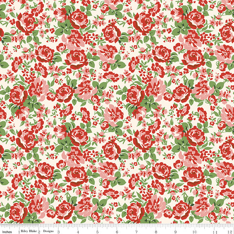 Cowgirl Red Floral Yardage by Echo Park Paper Co. for Riley Blake Designs