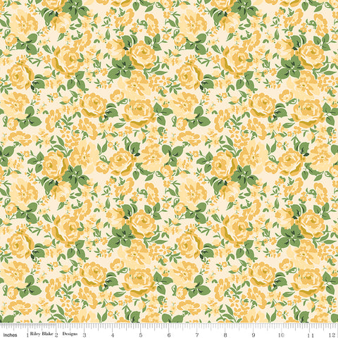 Cowgirl Yellow Floral Yardage by Echo Park Paper Co. for Riley Blake Designs