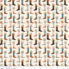 Cowgirl Cream Boots Yardage by Echo Park Paper Co. for Riley Blake Designs