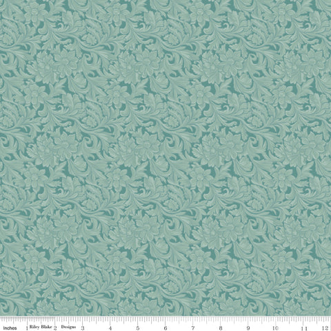 Cowgirl Blue Leather Yardage by Echo Park Paper Co. for Riley Blake Designs