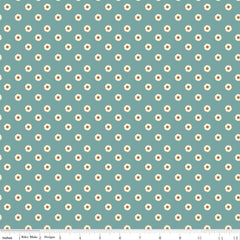 Cowgirl Blue Flower Dots Yardage by Echo Park Paper Co. for Riley Blake Designs