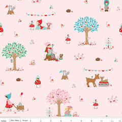 Whimsical Woodland Pink Main Yardage by Tasha Noel for Riley Blake Designs