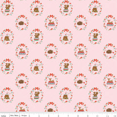 Whimsical Woodland Pink Animals Yardage by Tasha Noel for Riley Blake Designs