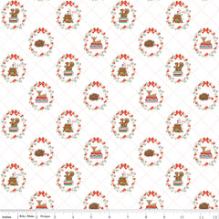 Whimsical Woodland White Animals Yardage by Tasha Noel for Riley Blake Designs