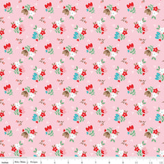 Whimsical Woodland Pink Floral Yardage by Tasha Noel for Riley Blake Designs