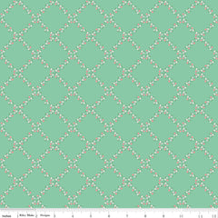 Whimsical Woodland Green Lattice Yardage by Tasha Noel for Riley Blake Designs