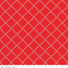 Whimsical Woodland Red Lattice Yardage by Tasha Noel for Riley Blake Designs