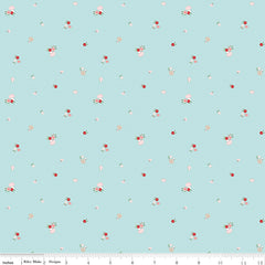 Whimsical Woodland Aqua Mushrooms Yardage by Tasha Noel for Riley Blake Designs