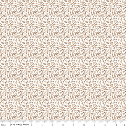 Whimsical Woodland Natural Mini Florals Yardage by Tasha Noel for Riley Blake Designs