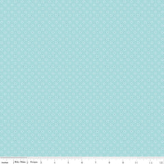 Whimsical Woodland Aqua Circle Dots Yardage by Tasha Noel for Riley Blake Designs
