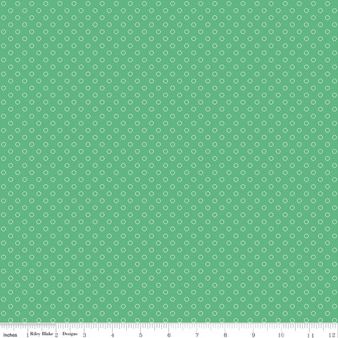Whimsical Woodland Green Circle Dots Yardage by Tasha Noel for Riley Blake Designs