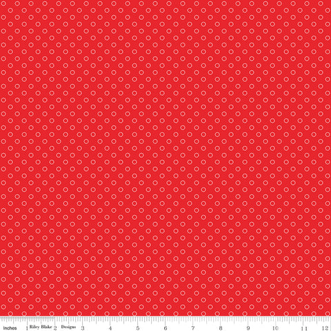 Whimsical Woodland Red Circle Dots Yardage by Tasha Noel for Riley Blake Designs
