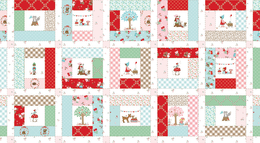 Whimsical Woodland Multi Cheater Print Yardage by Tasha Noel for Riley Blake Designs