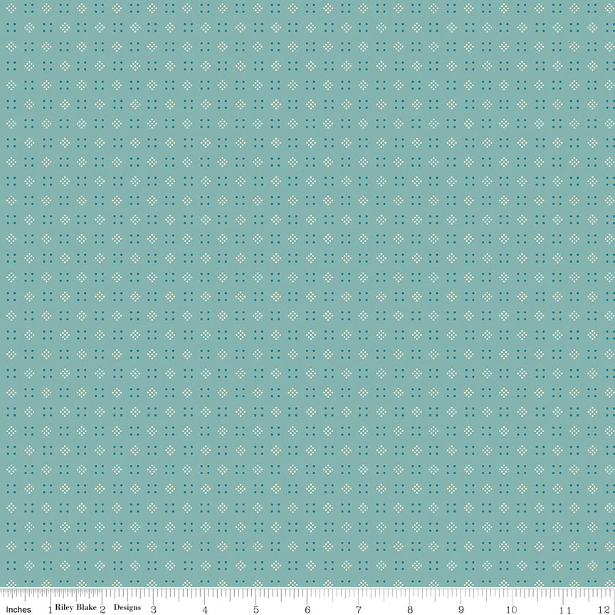 Baked With Love Wedgewood Leftovers Yardage by Lori Holt for Riley Blake Designs