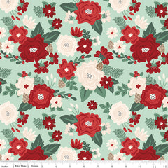 Evergreen Wishes Mint Main Yardage by Traci Reed for Riley Blake Designs