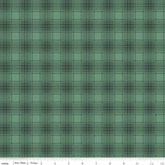 Evergreen Wishes Green Plaid Yardage by Traci Reed for Riley Blake Designs