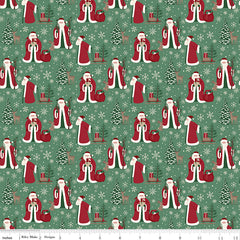 Christmas Time Green Main Yardage by Dani Mogstad for Riley Blake Designs
