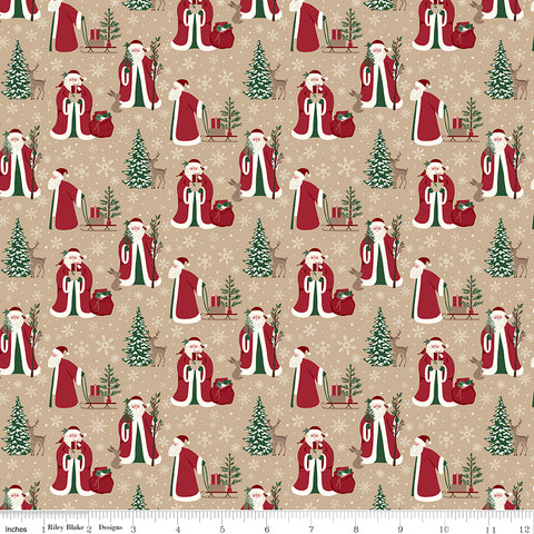 Christmas Time Tan Main Yardage by Dani Mogstad for Riley Blake Designs