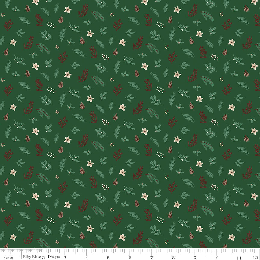 Christmas Time Forest Foliage Yardage by Dani Mogstad for Riley Blake Designs