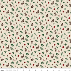 Christmas Time Linen Foliage Yardage by Dani Mogstad for Riley Blake Designs