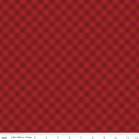 Christmas Time Red Plaid Yardage by Dani Mogstad for Riley Blake Designs