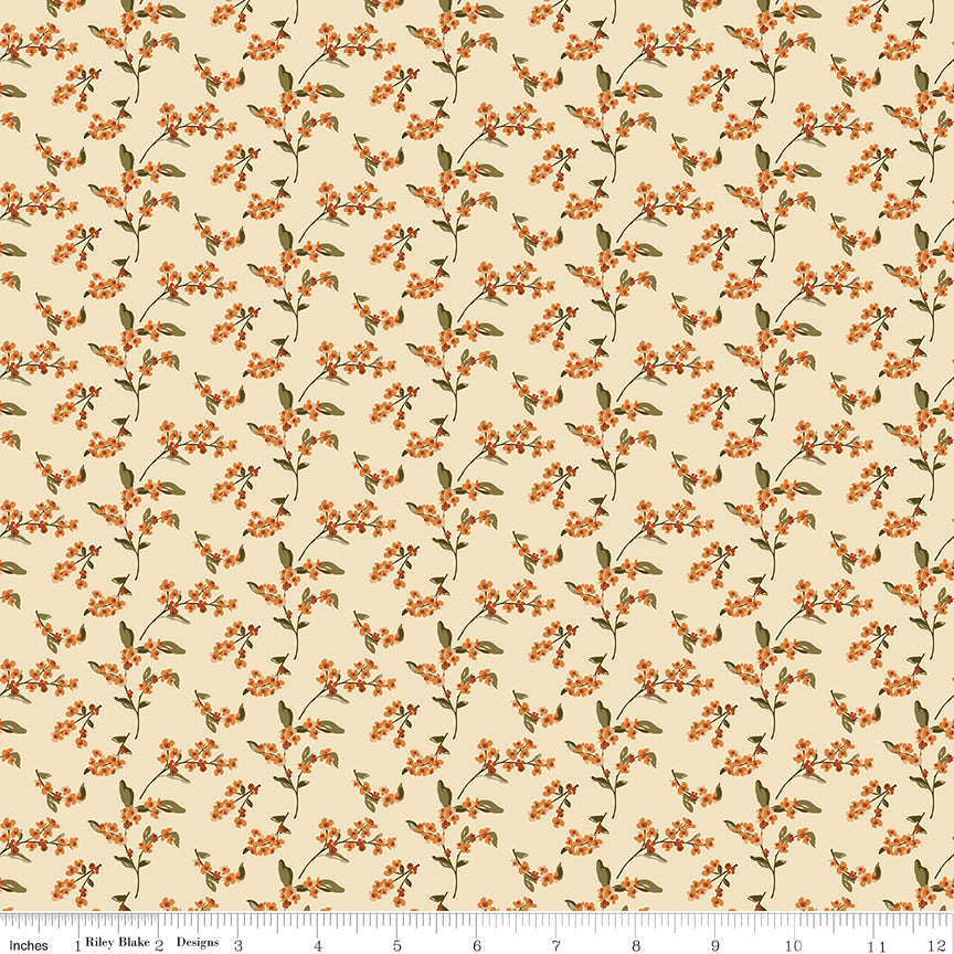 Bountiful Ivory Bittersweet Yardage by Sandy Gervais for Riley Blake Designs