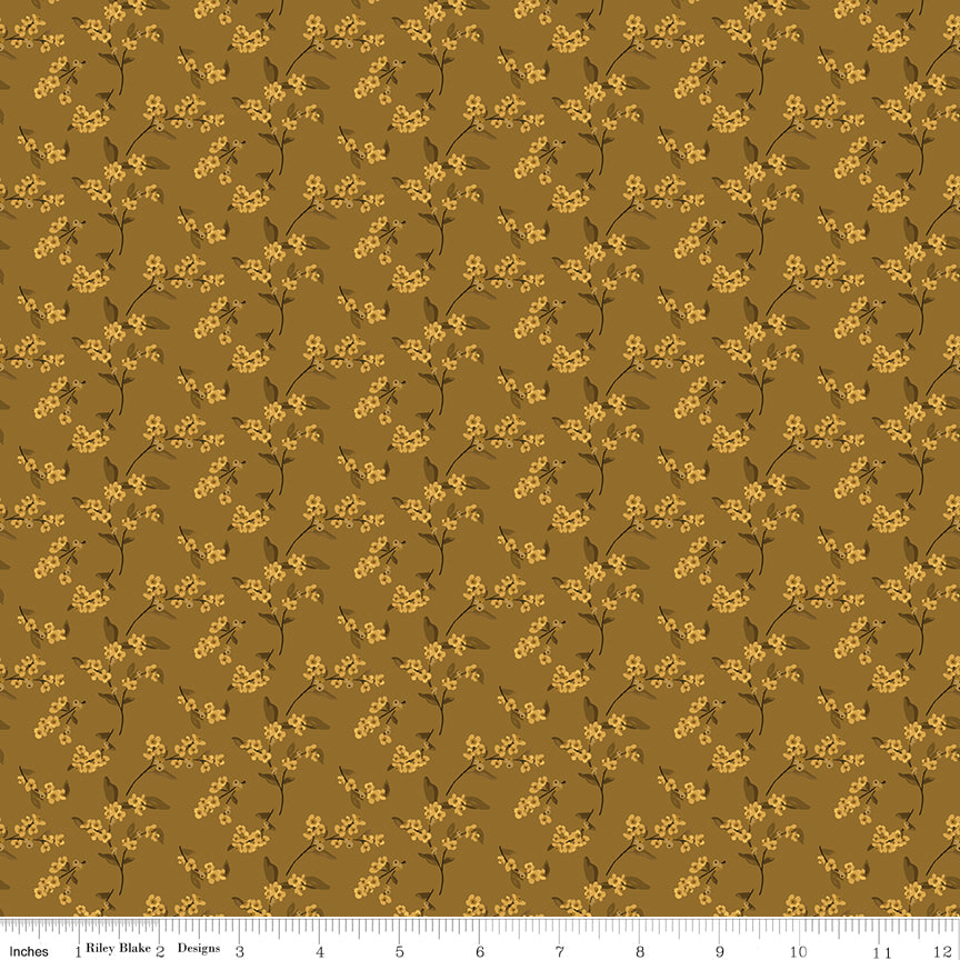 Bountiful Suede Bittersweet Yardage by Sandy Gervais for Riley Blake Designs