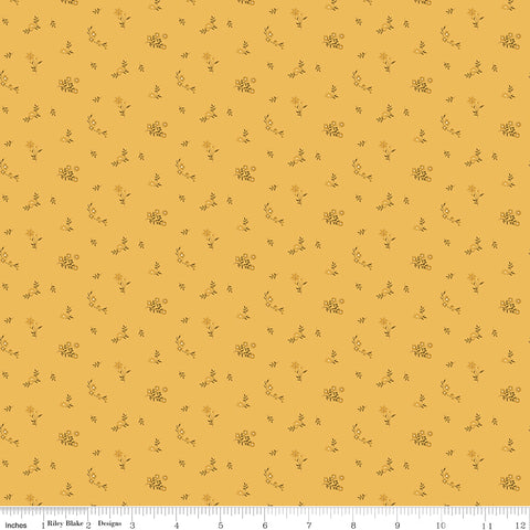Bountiful Yellow Flower Toss Yardage by Sandy Gervais for Riley Blake Designs