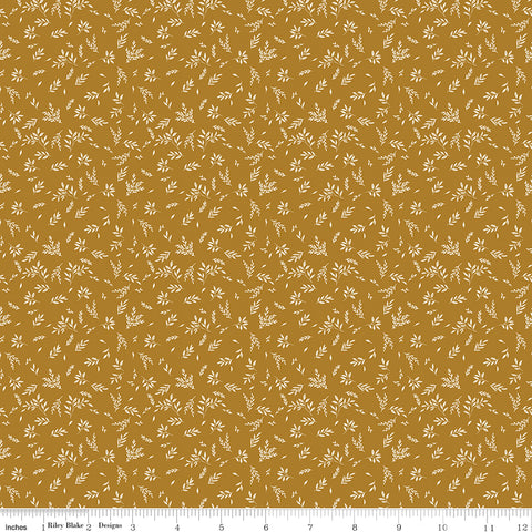 Bountiful Butterscotch Leaves Yardage by Sandy Gervais for Riley Blake Designs