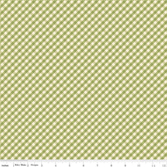Lil' Farm Friends Green Gingham Yardage by Kelsey Carlson for Riley Blake Designs
