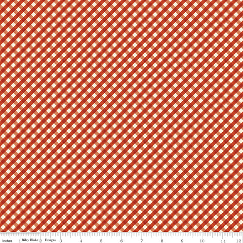 Lil' Farm Friends Red Gingham Yardage by Kelsey Carlson for Riley Blake Designs