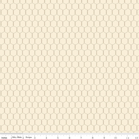 Lil' Farm Friends Cream Chicken Wire Yardage by Kelsey Carlson for Riley Blake Designs