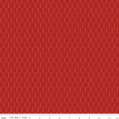 Lil' Farm Friends Red Chicken Wire Yardage by Kelsey Carlson for Riley Blake Designs