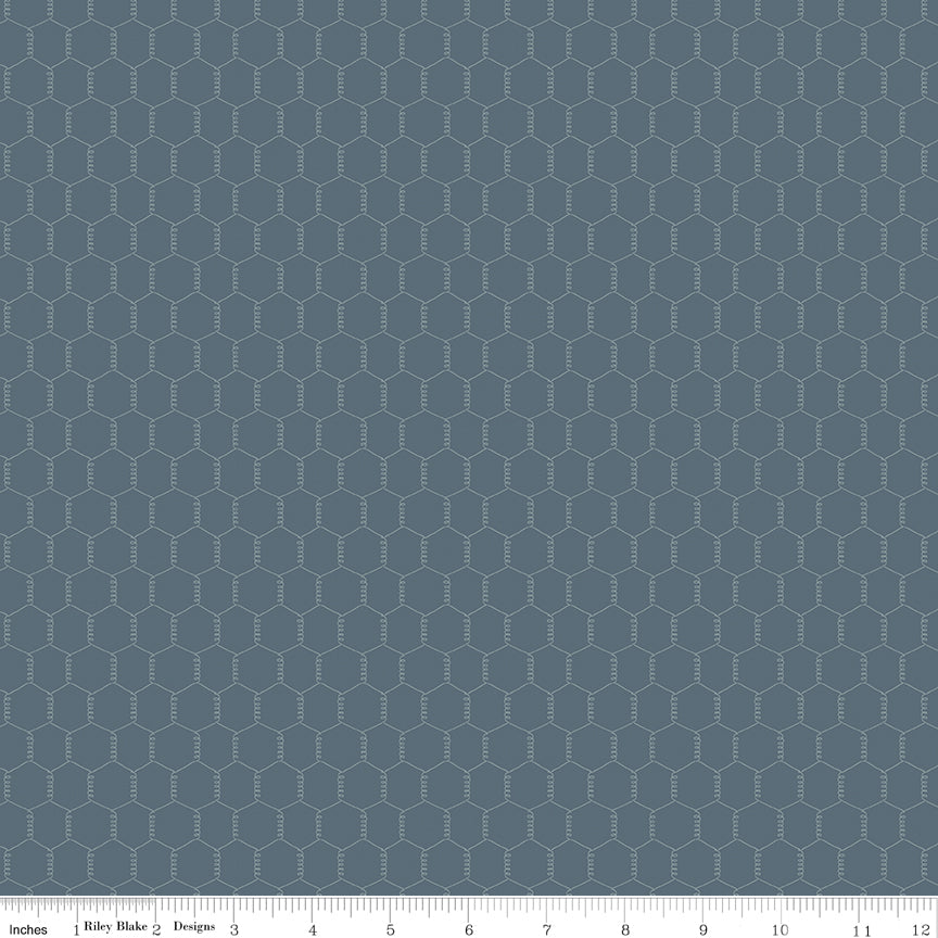 Lil' Farm Friends Thunder Chicken Wire Yardage by Kelsey Carlson for Riley Blake Designs