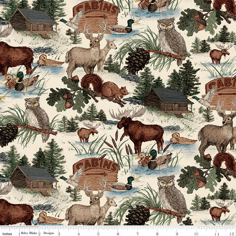 Whispering Pines Cream Main Yardage by RBD Designers for Riley Blake Designs
