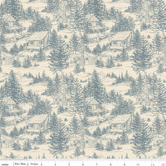 Whispering Pines Cream Cabins Yardage by RBD Designers for Riley Blake Designs