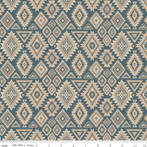 Whispering Pines Blue Geometric Yardage by RBD Designers for Riley Blake Designs