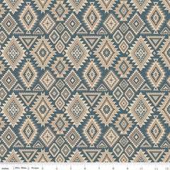 Whispering Pines Blue Geometric Yardage by RBD Designers for Riley Blake Designs