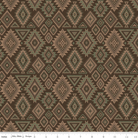 Whispering Pines Brown Geometric Yardage by RBD Designers for Riley Blake Designs