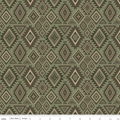 Whispering Pines Green Geometric Yardage by RBD Designers for Riley Blake Designs
