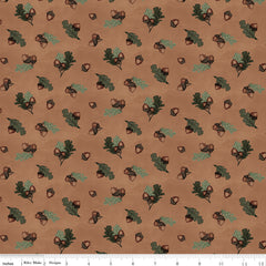 Whispering Pines Brown Acorns Yardage by RBD Designers for Riley Blake Designs